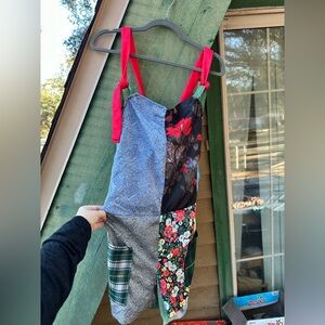 OOAK New Handmade Patchwork Romper Upcycled from 1970s Fabric Samples